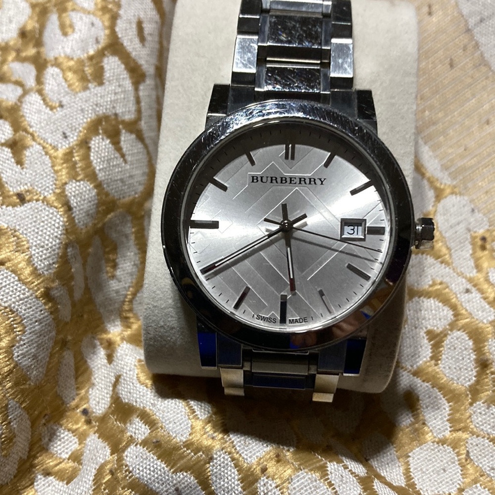 Burberry silver watch